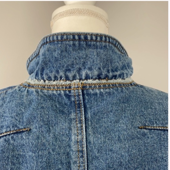 NEW! Current Air Denim Peplum Overlay Jean Jacket Size XS - Picture 8 of 15